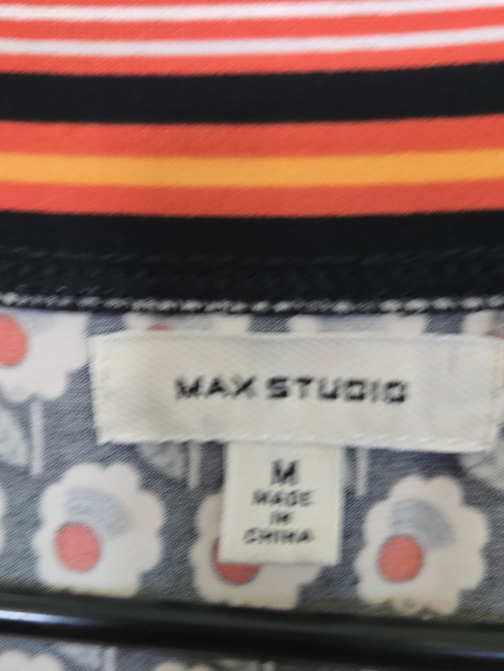 Max Studio Black and Orange Floral-Print Sleeveless Midi Dress - Picture 2 of 2